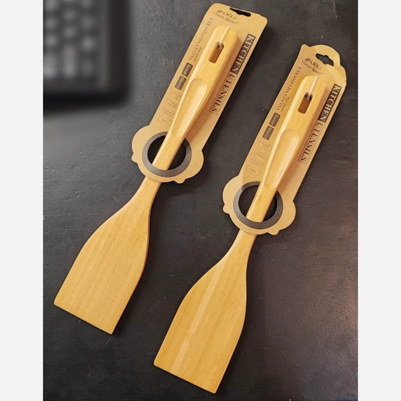 کفگیر چوبی بامبو ضخامت دسته 1.5 کد2